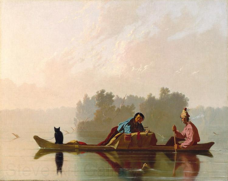 George Caleb Bingham Fur Traders Descending the Missouri (mk13) Norge oil painting art